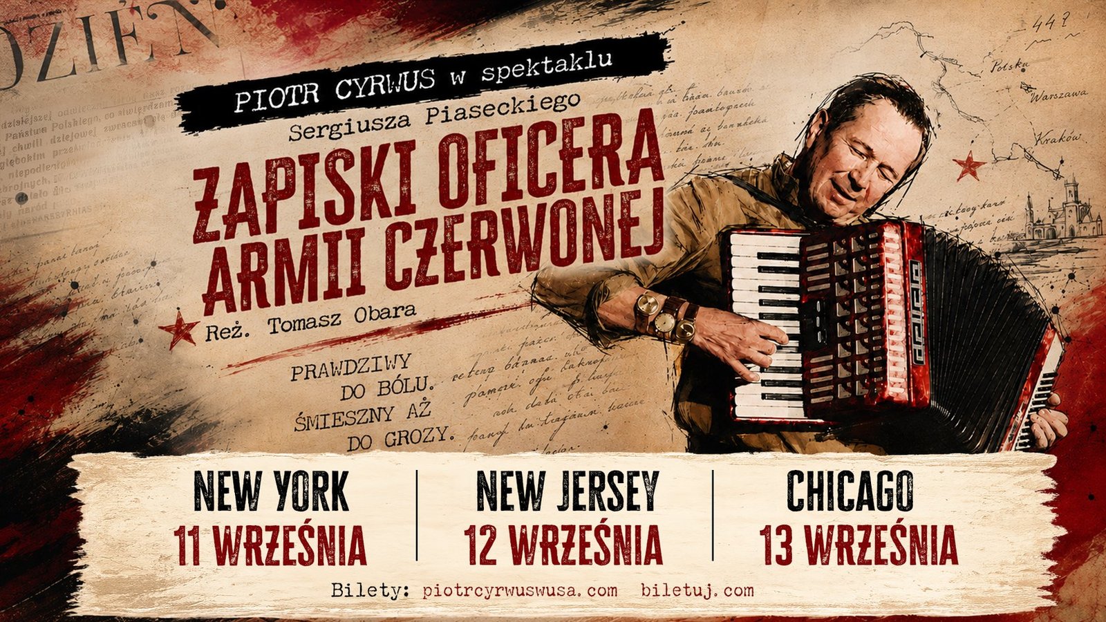 Zapiski oficera Armii Czerwonej — New York 11 września, New Jersey 12 września, Chicago 13 września 2026